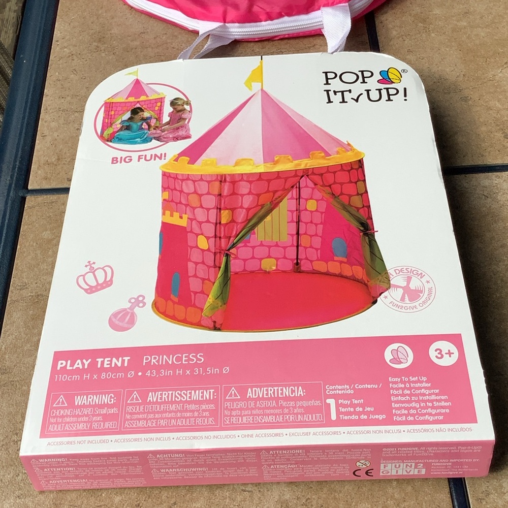 Pop It Up! Princess Play Tent - Pink